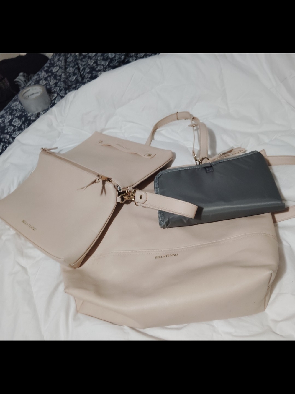 Bella Tunno Beige Diaper/Hand Bag